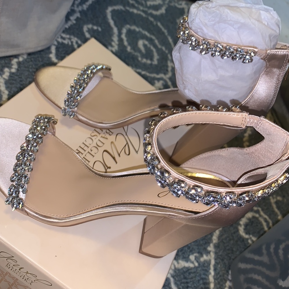 Jewel Badgley Mischka Mayra Ankle Strap Heels - Picture 5 of 12